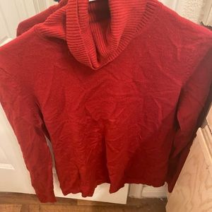 Red Turtleneck Top